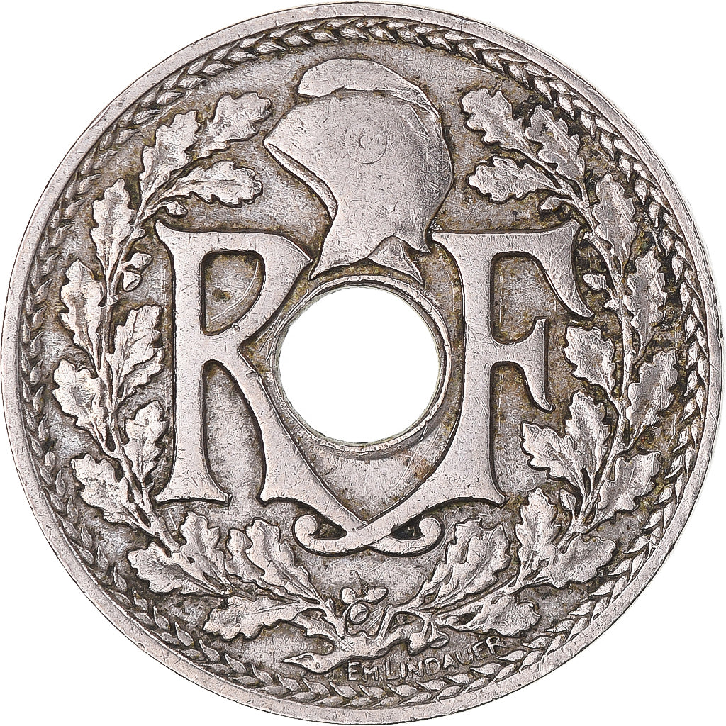 Münze, Frankreich, Lindauer, 25 Centimes, 1917, S+, Kupfer-Nickel, KM:867a
