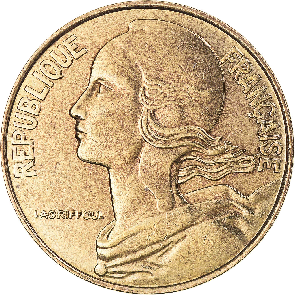 Moneta, Francja, Marianne, 20 Centimes, 1987, Paris, EF(40-45), Aluminium-Brąz