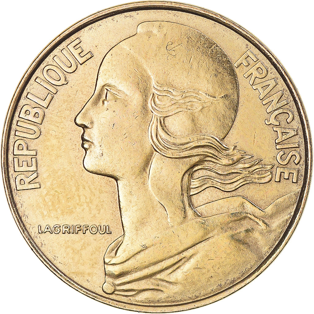 Moneta, Francja, Marianne, 20 Centimes, 1974, Paris, AU(50-53), Aluminium-Brąz