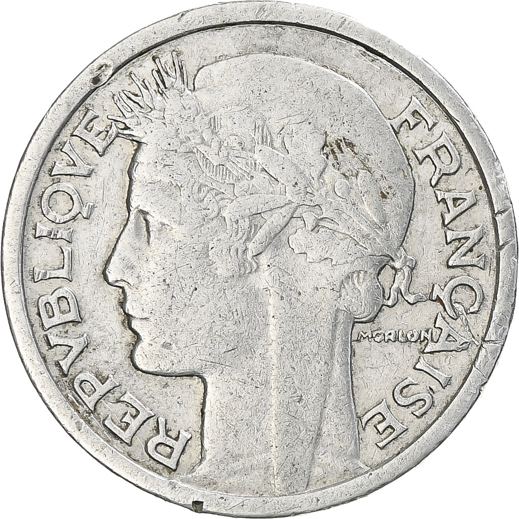 Moneta, Francja, Morlon, Franc, 1947, Beaumont - Le Roger, VF(20-25), Aluminium