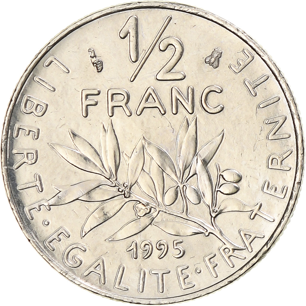 Moneda, Francia, Semeuse, 1/2 Franc, 1995, Paris, EBC, Níquel, KM:931.1
