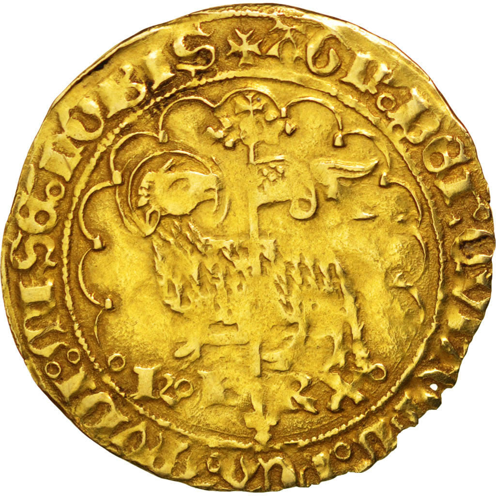 FRANCE, Agnel d'or, Montpellier, EF(40-45), Gold, Duplessy #372B, 2.55
