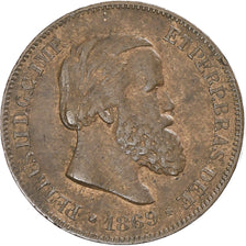 Coin, Brazil, Pedro II, 10 Reis, 1869, EF(40-45), Bronze, KM:473