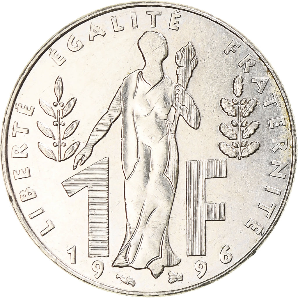 Münze, Frankreich, Jacques Rueff, Franc, 1996, Paris, SS+, Nickel, KM:1160