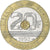 Coin, France, Mont Saint Michel, 20 Francs, 1992, EF(40-45), Tri-Metallic