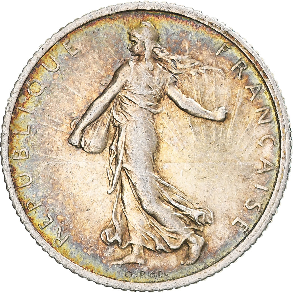 Moneta, Francia, Semeuse, Franc, 1916, Paris, BB, Argento, KM:844.1, Gadoury:467