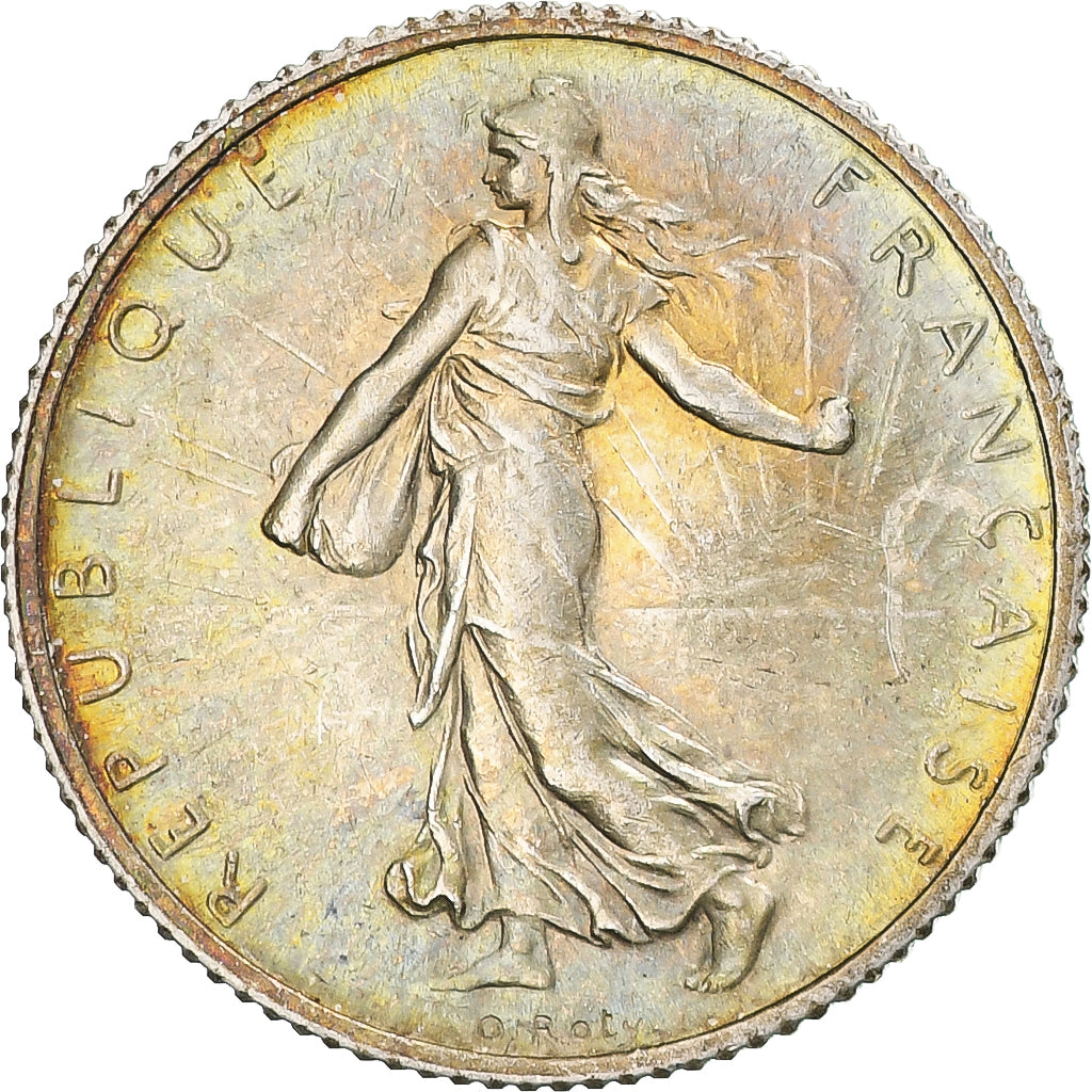 Moneta, Francia, Semeuse, Franc, 1917, Paris, BB, Argento, KM:844.1, Gadoury:467