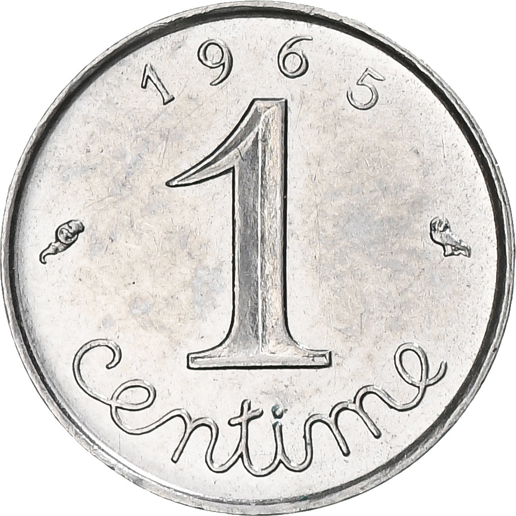 Coin, France, Épi, Centime, 1965, Paris, EF(40-45), Stainless Steel, KM:928