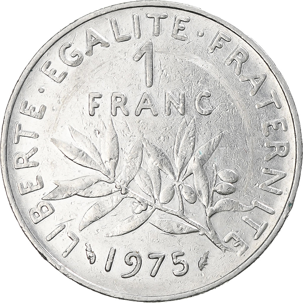 Moneda, Francia, Semeuse, Franc, 1975, Paris, MBC, Níquel, KM:925.1