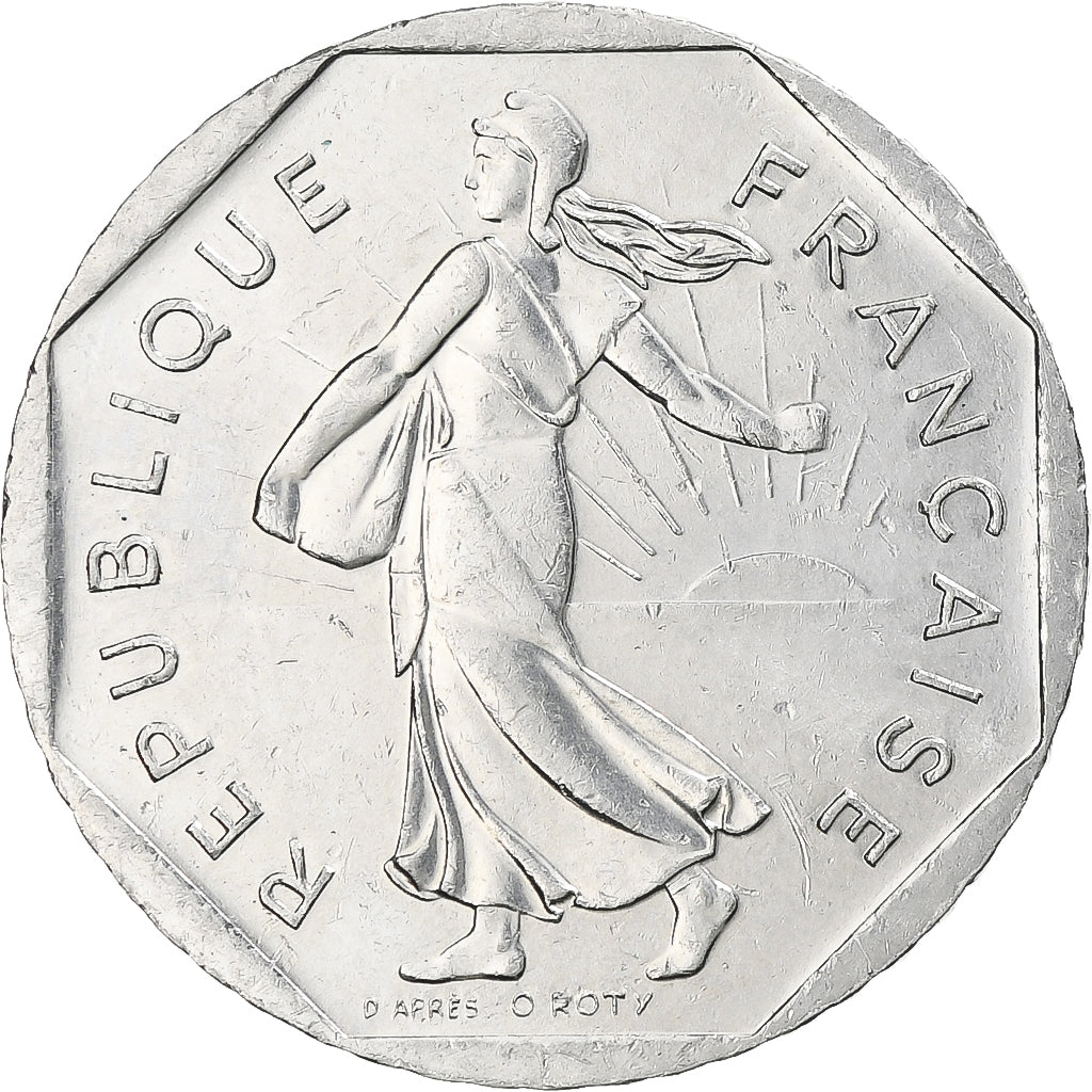 Munten, Frankrijk, Semeuse, 2 Francs, 2000, Paris, O.Roty, ZF+, Nickel, KM:942.2