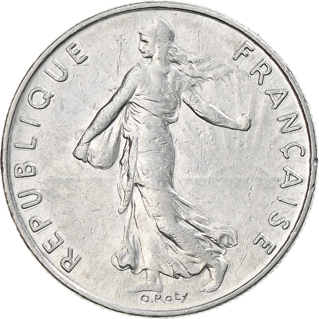 Munten, Frankrijk, Semeuse, 1/2 Franc, 1985, Paris, ZF, Nickel, KM:931.1