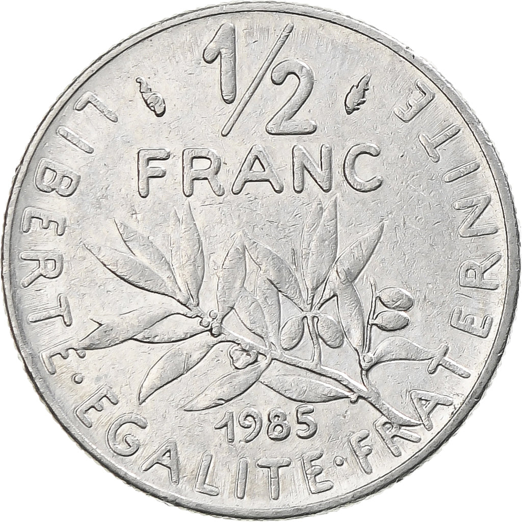 Munten, Frankrijk, Semeuse, 1/2 Franc, 1985, Paris, ZF, Nickel, KM:931.1