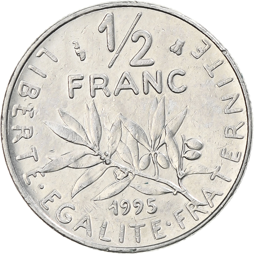 Munten, Frankrijk, Semeuse, 1/2 Franc, 1995, Paris, ZF, Nickel, KM:931.1