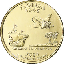 Moneta, Stati Uniti, Florida, Quarter, 2004, U.S. Mint, Denver, golden, SPL