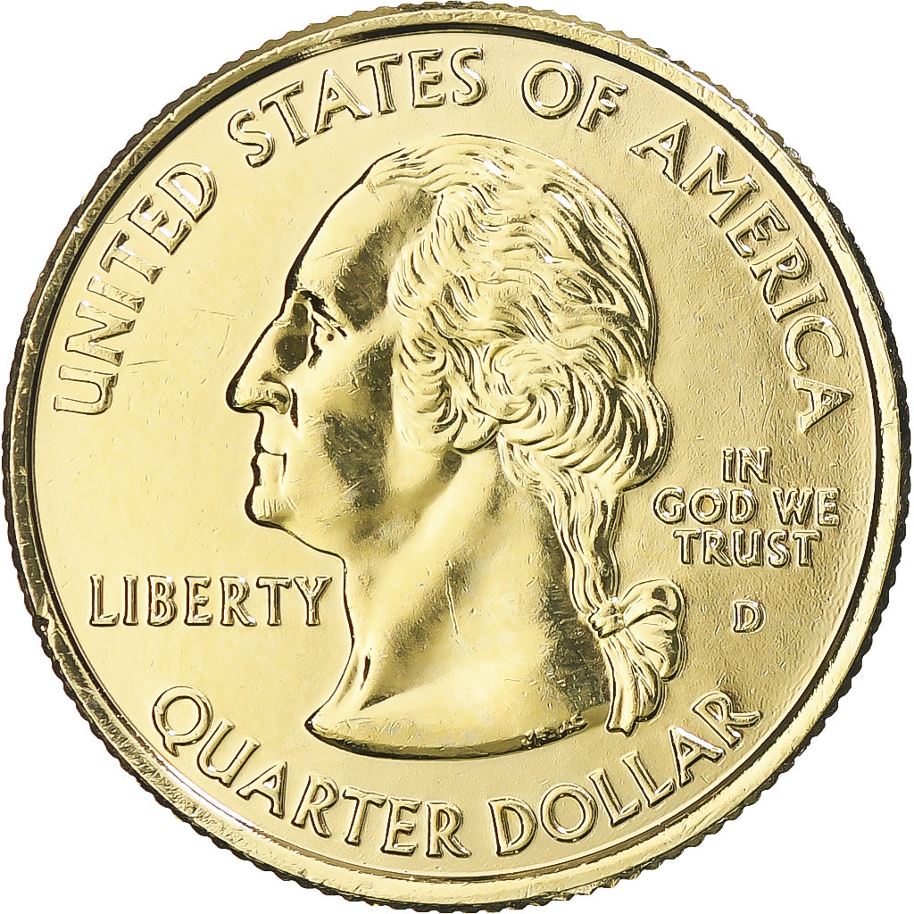 Coin, United States, Utah, Quarter, 2007, U.S. Mint, Denver, golden, MS(63)