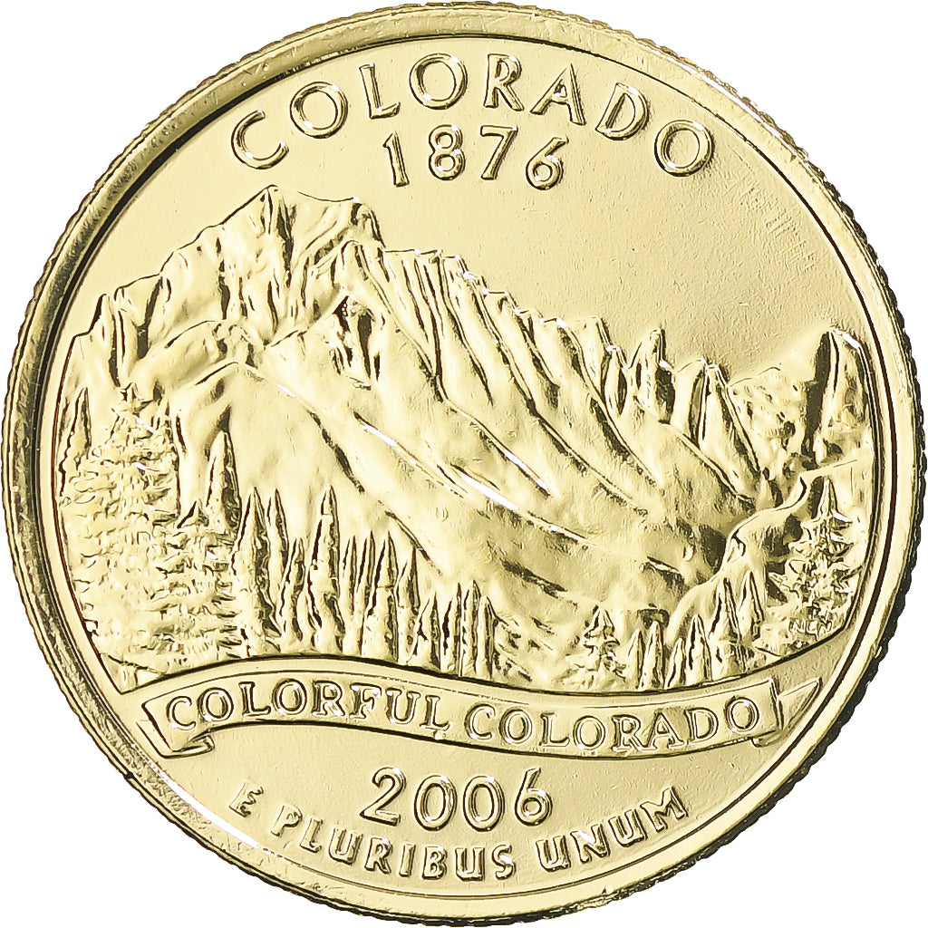 Münze, Vereinigte Staaten, Colorado, Quarter, 2006, U.S. Mint, Denver, golden