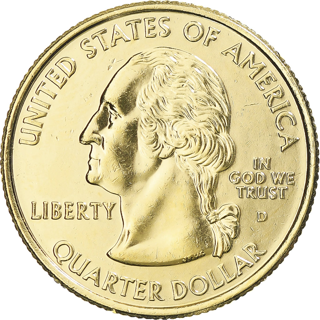 Moneta, Stati Uniti, Wyoming, Quarter, 2007, U.S. Mint, Denver, golden, SPL