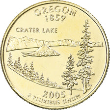 Munten, Verenigde Staten, Oregon, Quarter, 2005, U.S. Mint, Denver, golden