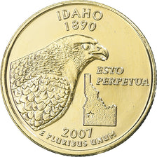 Munten, Verenigde Staten, Idaho, Quarter, 2007, U.S. Mint, Denver, golden, UNC-