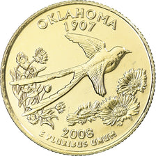 Monnaie, États-Unis, Oklahoma, Quarter, 2008, U.S. Mint, golden, SPL, Métal