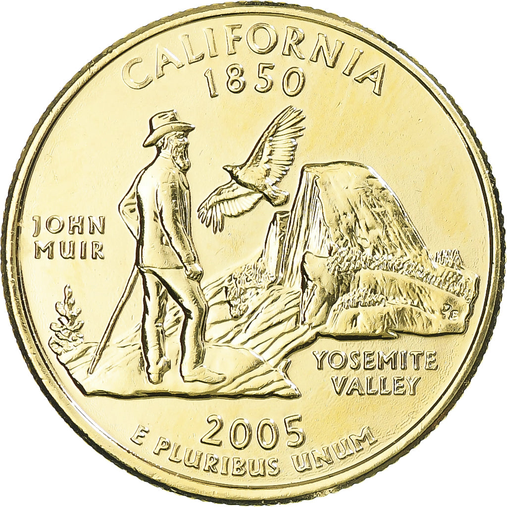 Monnaie, États-Unis, California, Quarter, 2005, U.S. Mint, Denver, golden, SPL