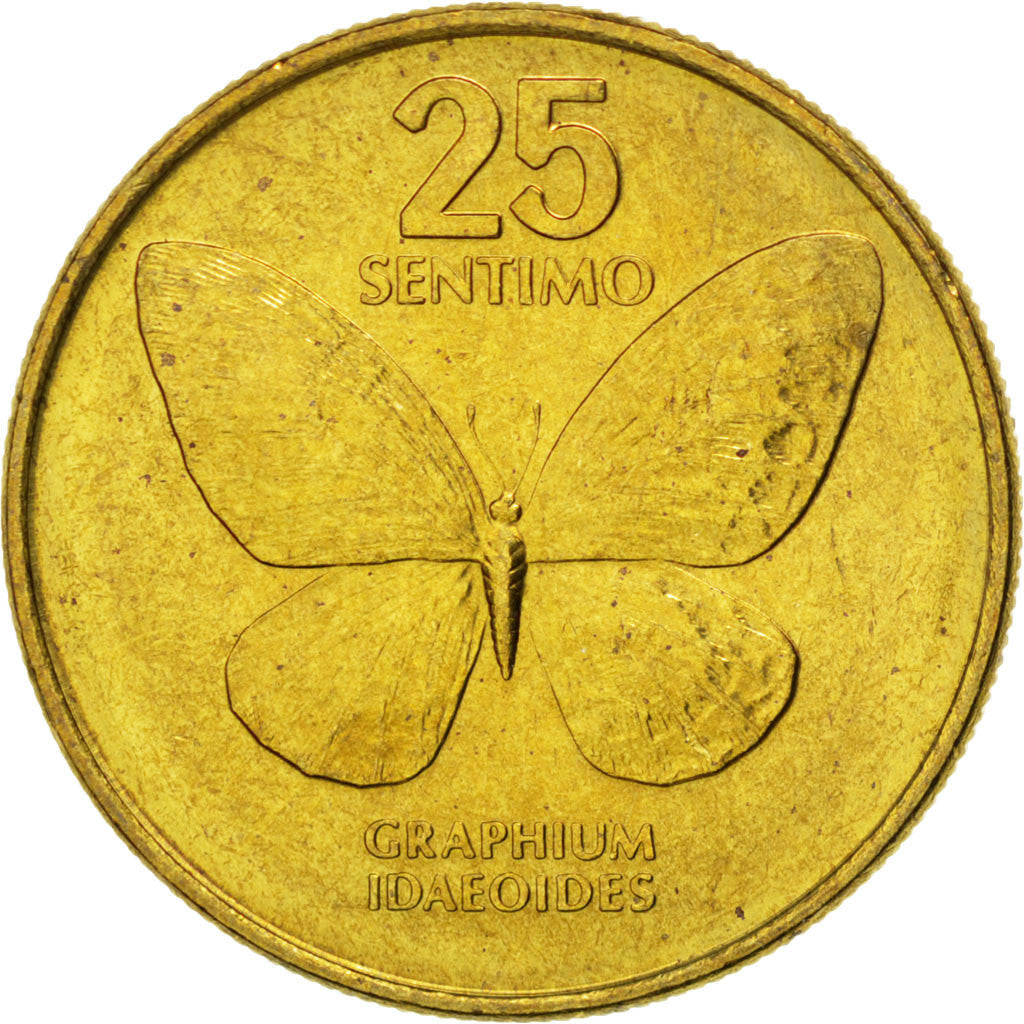 Coin, Philippines, 25 Sentimos, 1986, MS(63), Brass, KM:241.1