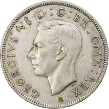 Munten, Groot Bretagne, George VI, Florin, Two Shillings, 1945, ZF, Zilver