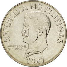 PHILIPPINES, 50 Sentimos, 1987, KM #242.1, MS(63), Copper-Nickel, 25, 6.18