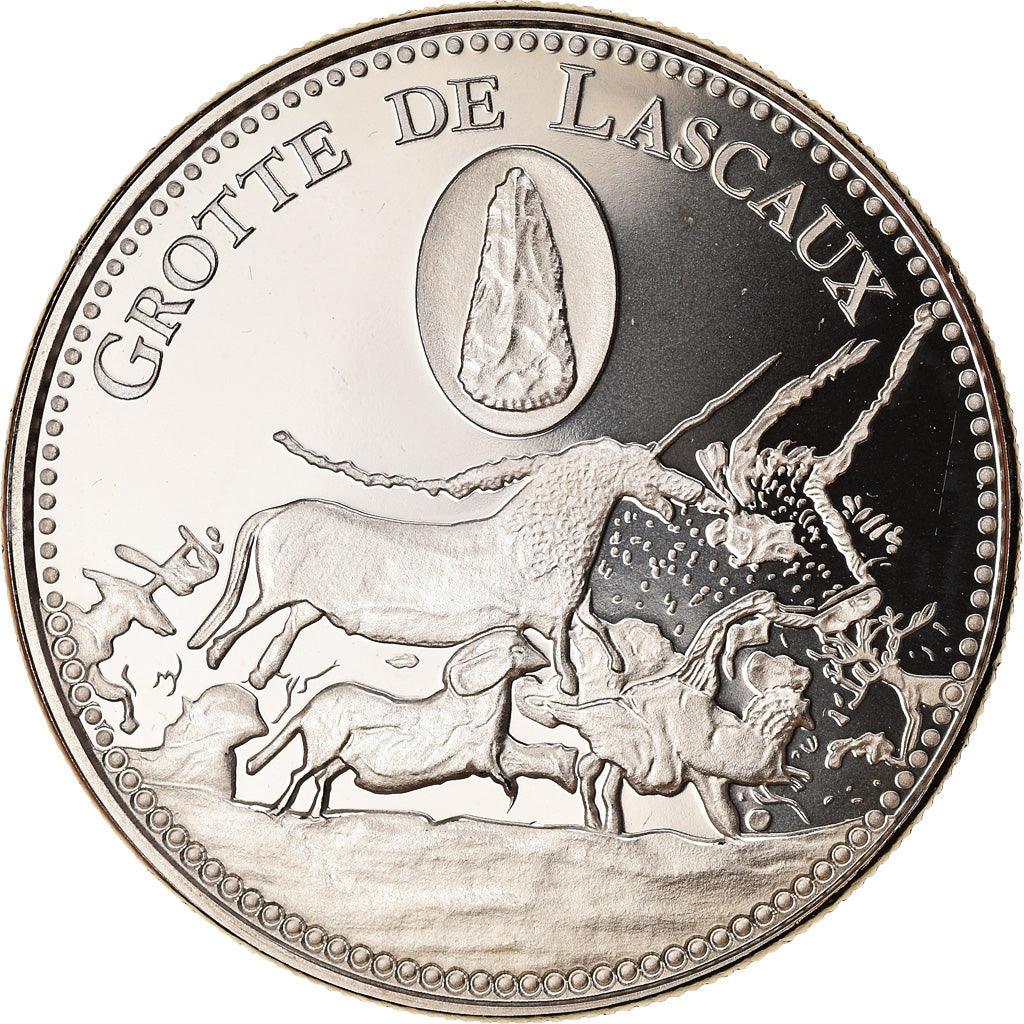 France, Medal, La Grotte de Lascaux, MS(65-70), Copper-nickel