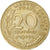 Moneta, Francja, Marianne, 20 Centimes, 1973, Paris, VF(30-35), Aluminium-Brąz