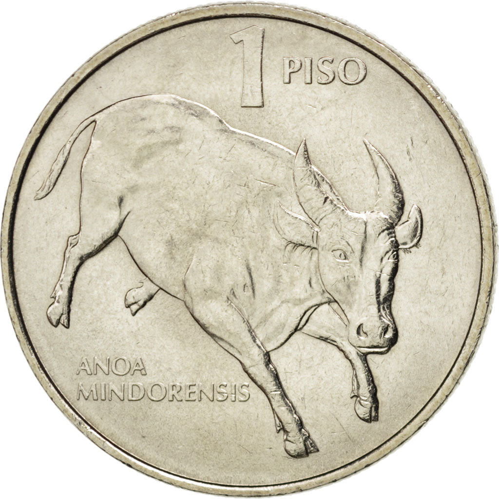 PHILIPPINES, Piso, 1983, KM #243.1, MS(63), Copper-Nickel, 29, 9.56