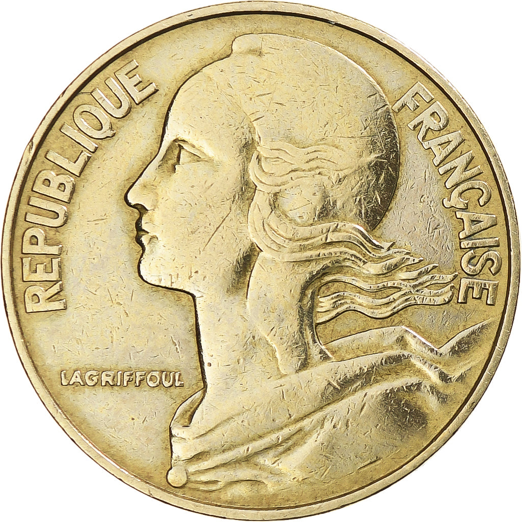 Frankreich, 20 Centimes, Marianne, 1977, Paris, Aluminum-Bronze, S+, KM:930