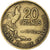 Coin, France, Guiraud, 20 Francs, 1952, Paris, VF(30-35), Aluminum-Bronze