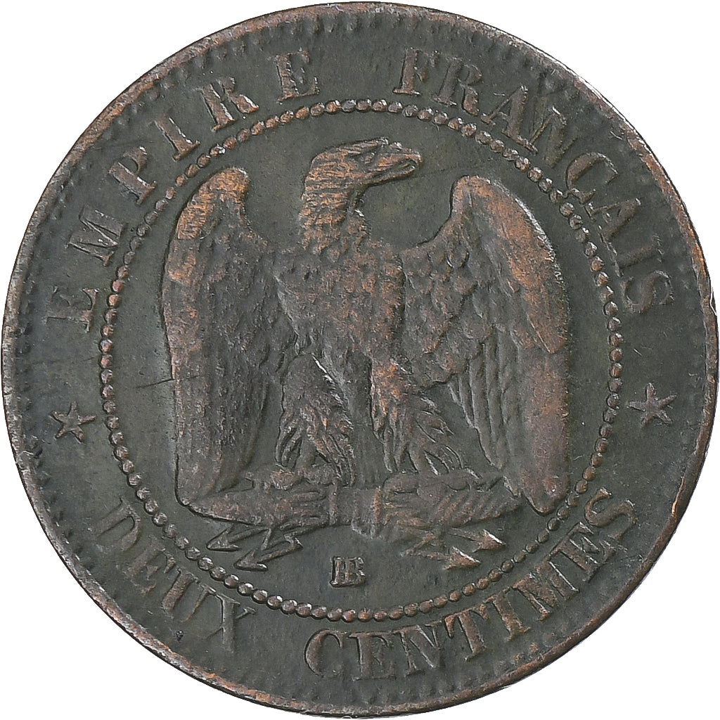 Munten, Frankrijk, Napoleon III, Napoléon III, 2 Centimes, 1854, Strasbourg