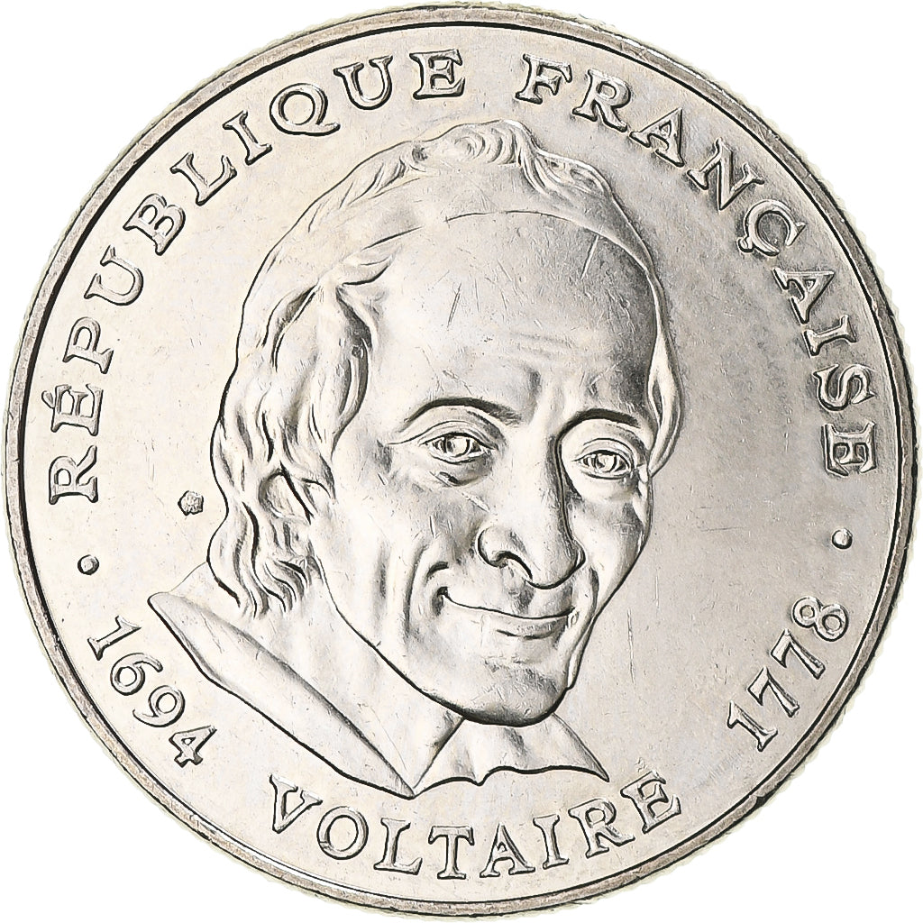 Coin, France, Voltaire, 5 Francs, 1994, Paris, AU(50-53), Nickel, KM:1063