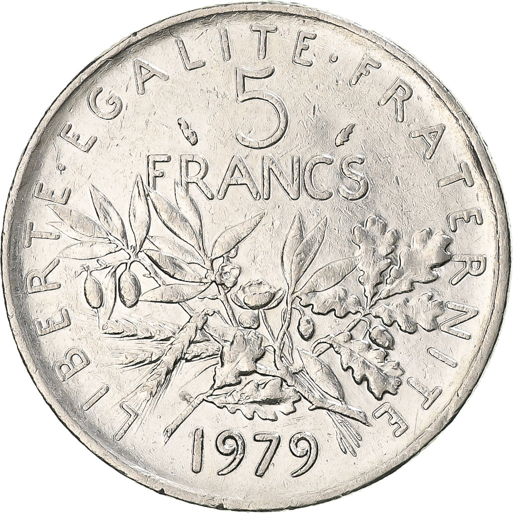 Coin, France, Semeuse, 5 Francs, 1979, Paris, EF(40-45), Nickel Clad
