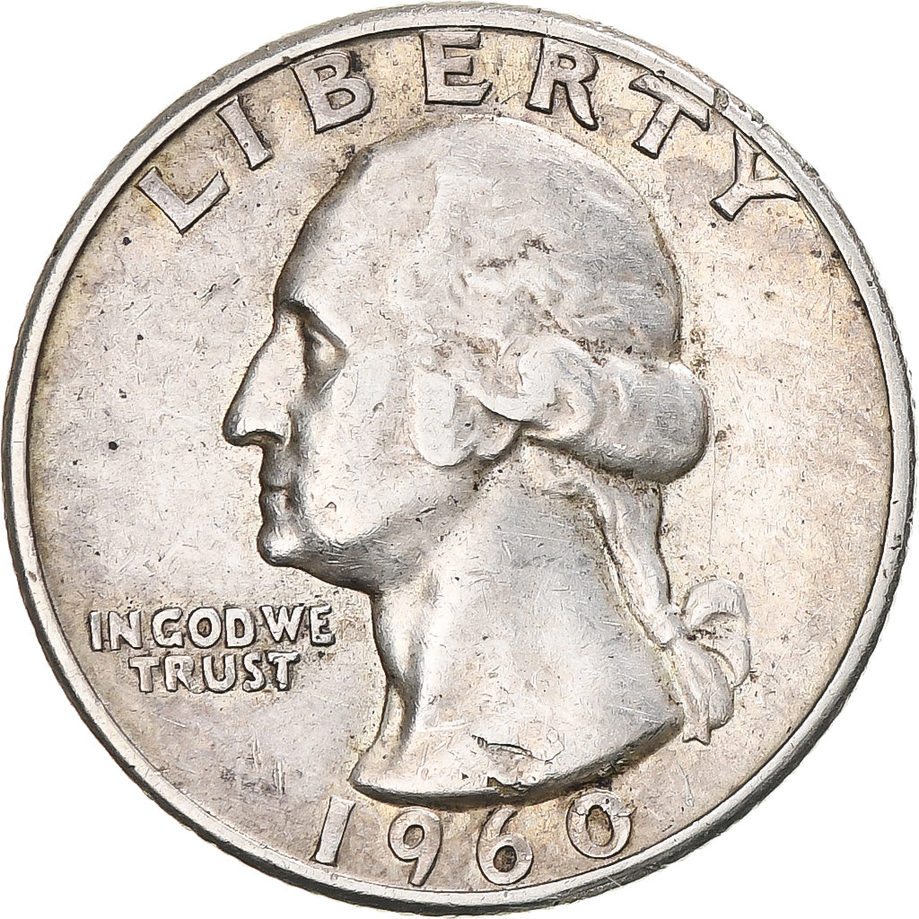 Coin, United States, Washington Quarter, Quarter, 1960, U.S. Mint, Philadelphia