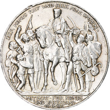 Munten, Duitse staten, PRUSSIA, Wilhelm II, 3 Mark, 1913, Berlin, ZF+, Zilver