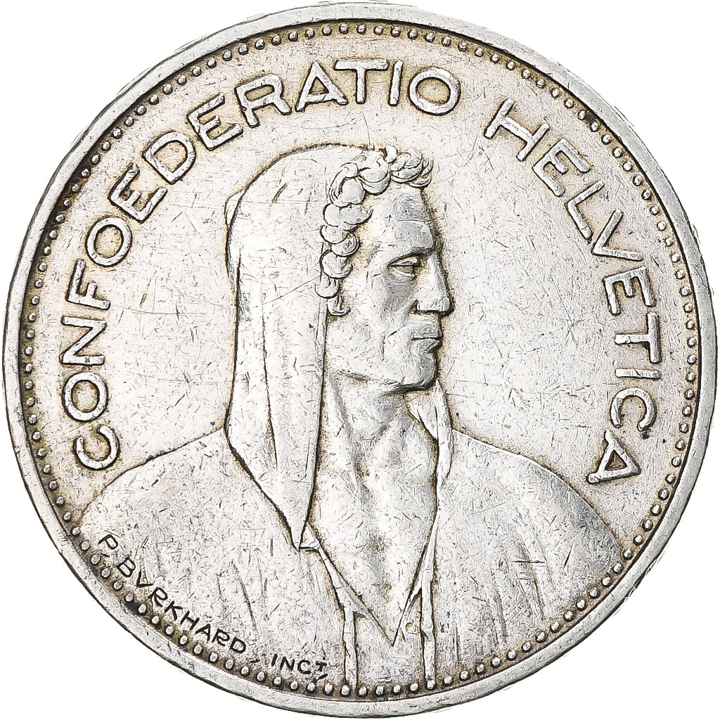Coin, Switzerland, 5 Francs, 1932, Bern, VF(30-35), Silver, KM:40