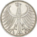 Coin, GERMANY - FEDERAL REPUBLIC, 5 Mark, 1958, Karlsruhe, EF(40-45), Silver