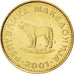 MACEDONIA, Denar, 2001, KM #2, MS(63), Brass, 23.7, 5.20