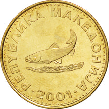MACEDONIA, 2 Denari, 2001, KM #3, MS(63), Brass, 23.7, 6.32