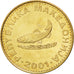 MACEDONIA, 2 Denari, 2001, KM #3, MS(63), Brass, 23.7, 6.32
