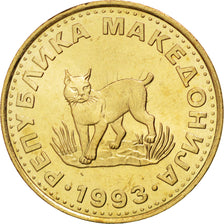 MACEDONIA, 5 Denari, 1993, KM #4, MS(63), Brass, 27.5, 7.28