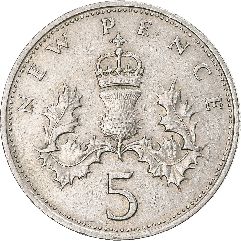 Monnaie, Jersey, Elizabeth II, 5 New Pence, 1968, TTB, Cupro-nickel, KM:32
