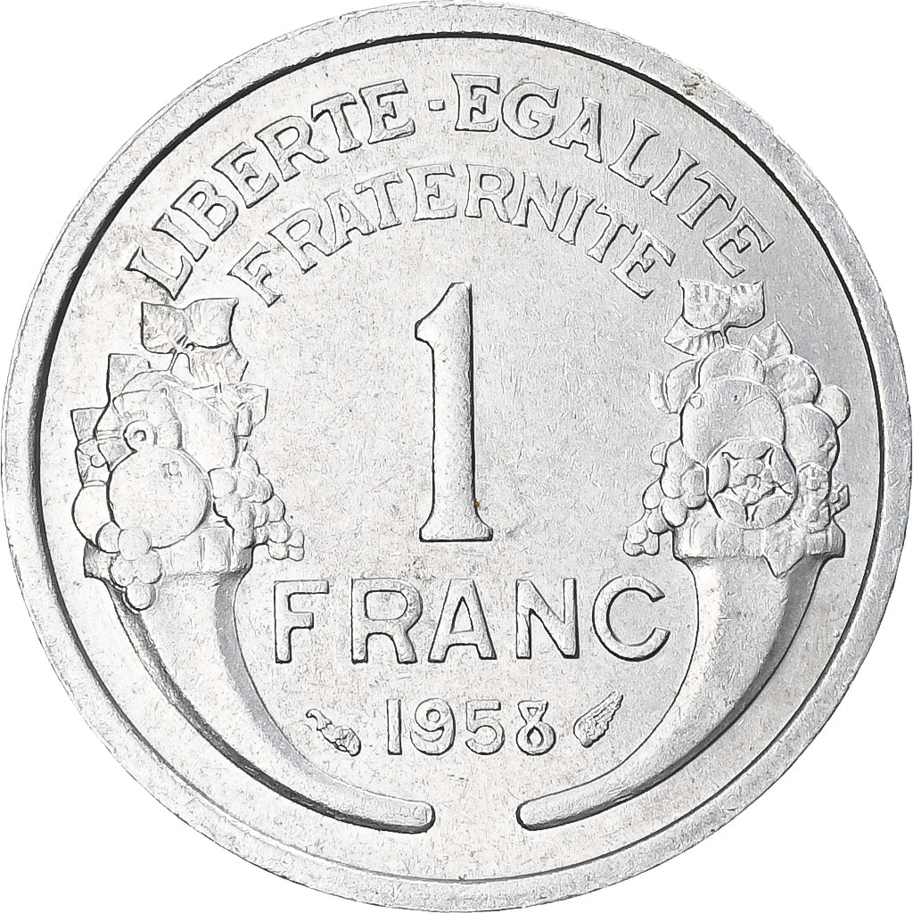 Frankrijk, Franc, Morlon, 1958, Paris, Aluminium, ZF+, Gadoury:538b, KM:885a.1