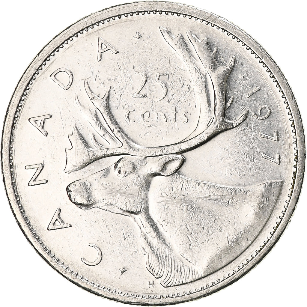 Moeda, Canadá, Elizabeth II, 25 Cents, 1977, Royal Canadian Mint, Ottawa