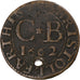 Gran Bretaña, zeton, Farthing Bristol, 1662, Gloucestershire, BC+, Cobre