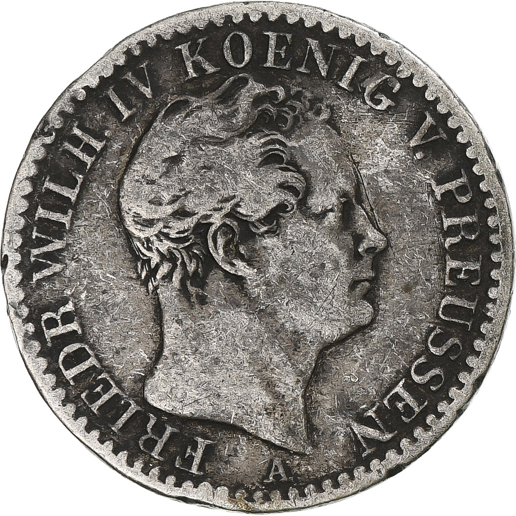 Moneta, Landy niemieckie, PRUSSIA, Friedrich Wilhelm IV, 1/6 Thaler, 1847