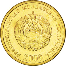 TRANSNISTRIA, 50 Kopeek, 2000, KM #4, MS(63), Aluminum-Bronze, 18.86, 2.78